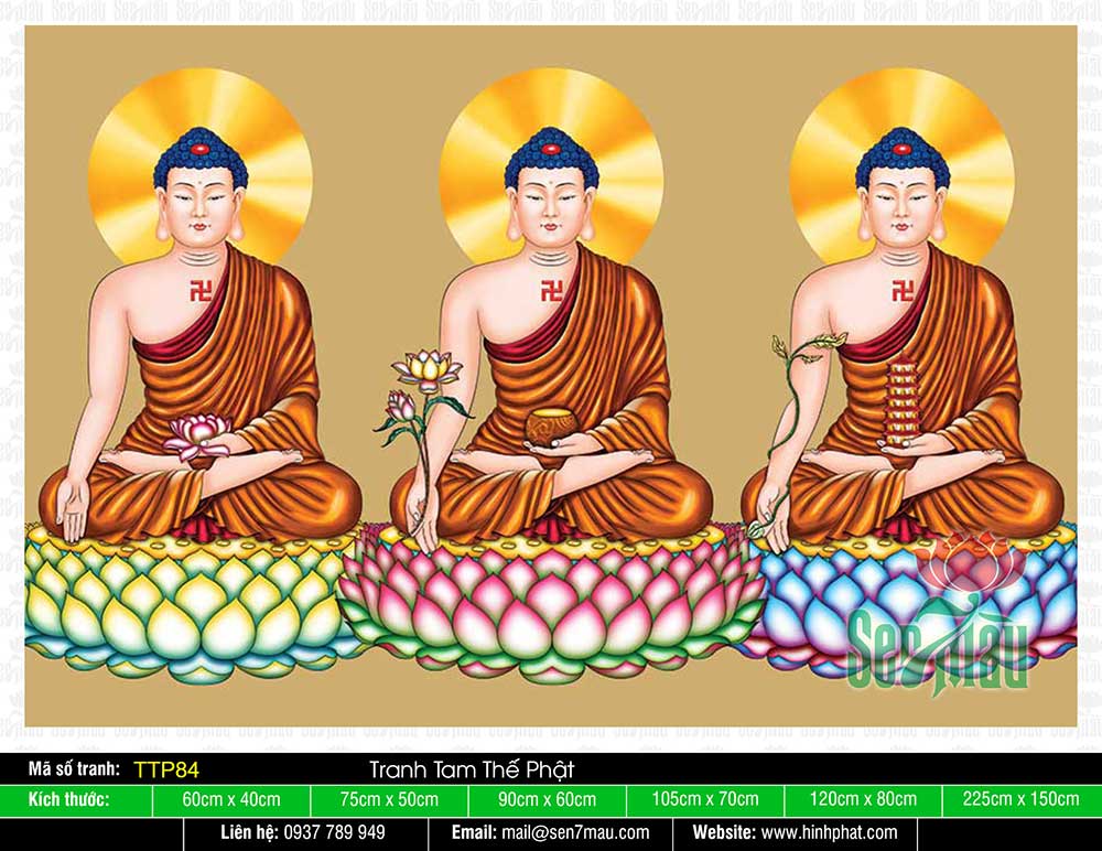Hình Tam Thế Phật đẹp TTP84