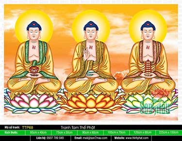 Hình Tam Thế Phật - Size Lớn TTP68