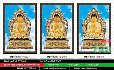 Tranh Tam Thế Phật TTP165