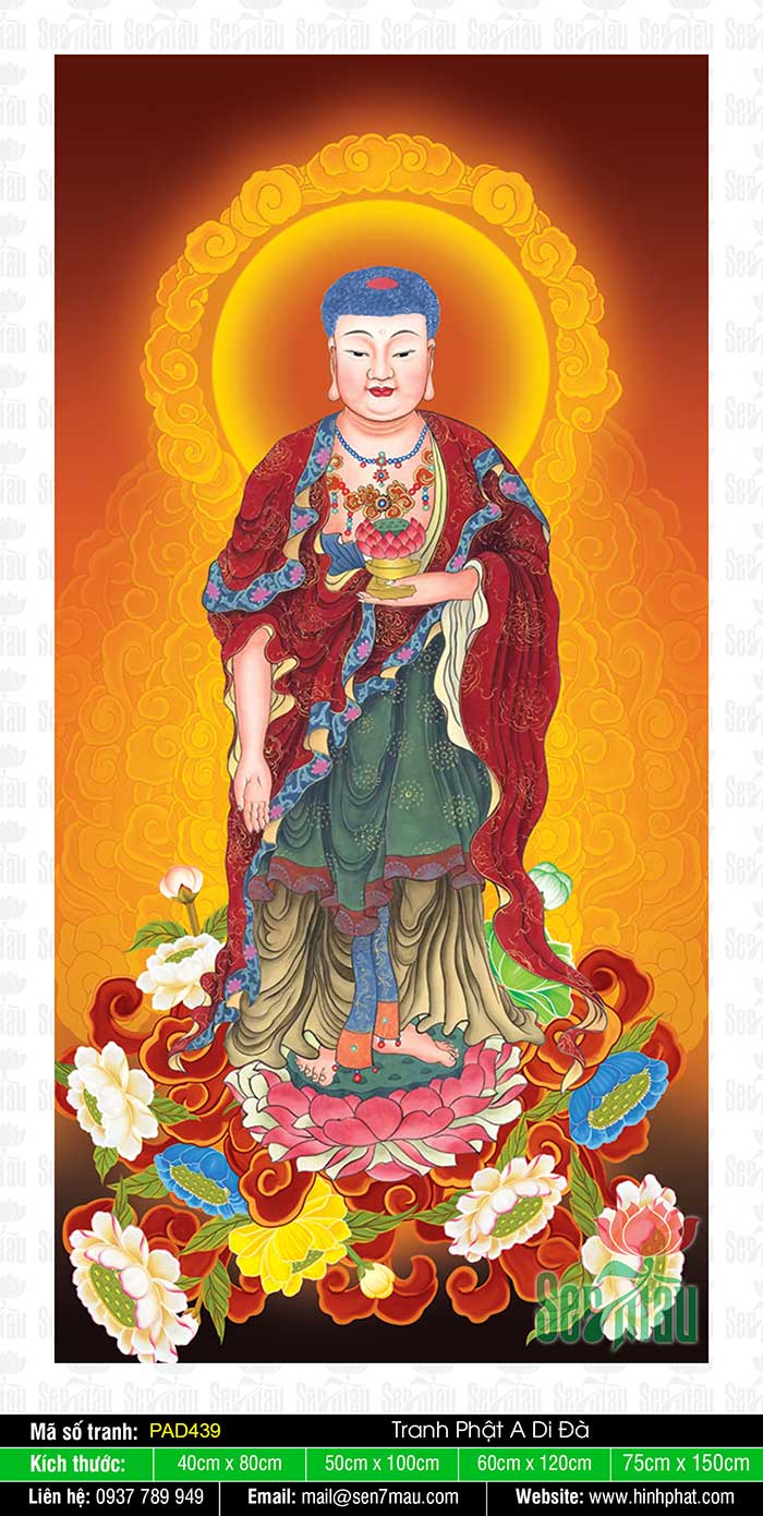 Hình Phật A Di Đà - Tranh Phật PAD439