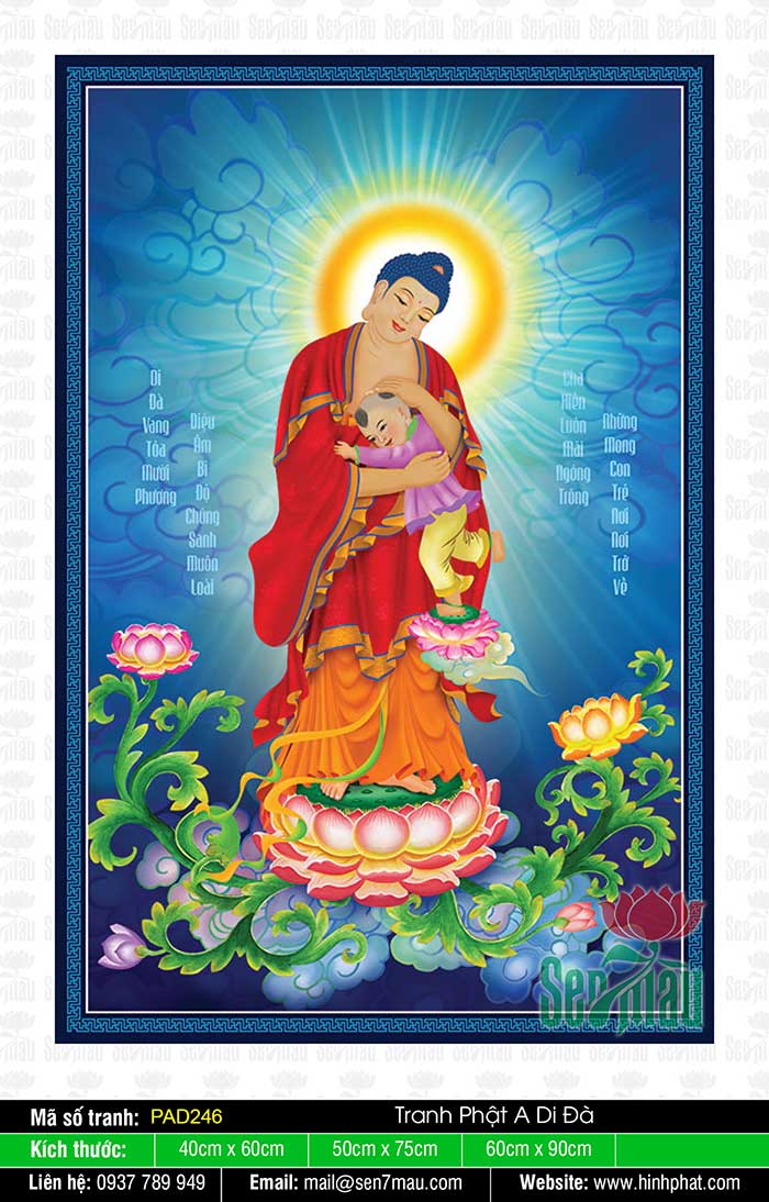 Tranh Phật A Di Đà Đẹp - PAD246