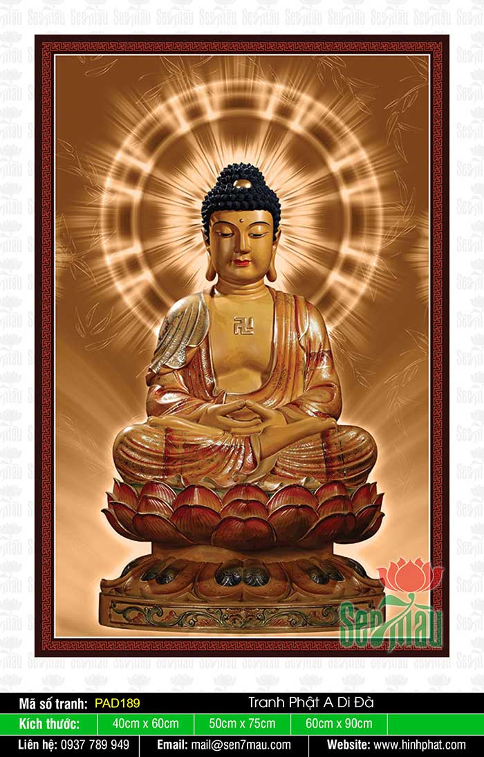 Tranh Về Phật A Di Đà Đẹp - PAD189