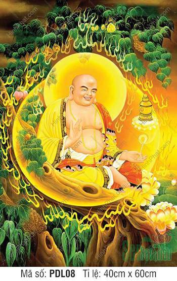 Hình Phật Di Lặc Đẹp PDL08, hình ảnh Đức Phật ngồi gốc cây cổ thụ Hình Phật Di Lặc Đẹp PDL08, hình ảnh Đức Phật ngồi gốc cây cổ thụ
