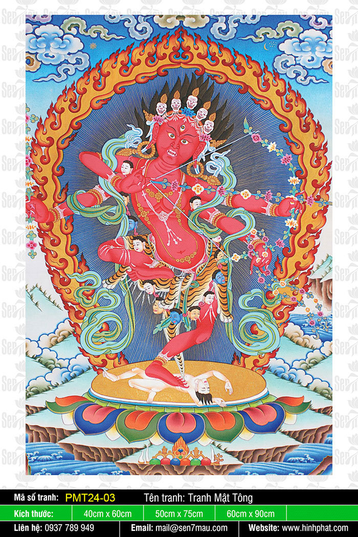 Tác Minh Phật Mẫu Tara Đỏ PMT24-03