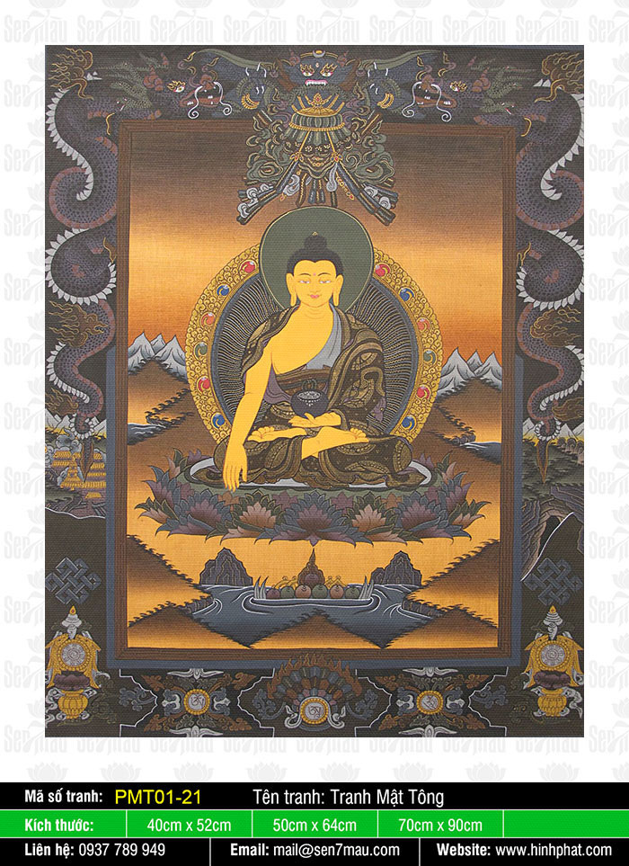 Phật Thích Ca - Tranh Phật Mật Tông PMT01-21