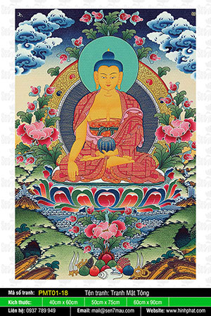 Phật Thích Ca Mâu Ni - Hình Phật Mật Tông PMT01-18