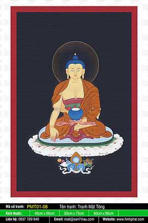 Phật Thích Ca Mâu Ni - Tranh Phật Mật Tông PMT01-08