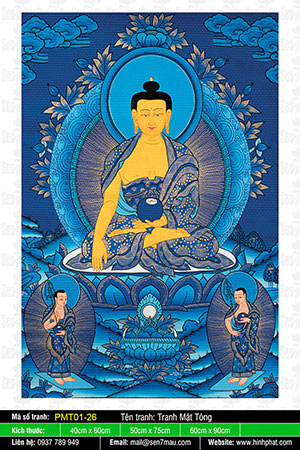 Phật Thích Ca Mâu Ni - Tranh Phật Mật Tông PMT01-26