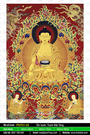 Phật Thích Ca - Tranh Phật Mật Tông Tây Tạng PMT01-05