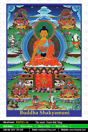 Phật Thích Ca - Tranh Phật Mật Tông Tây Tạng PMT01-14