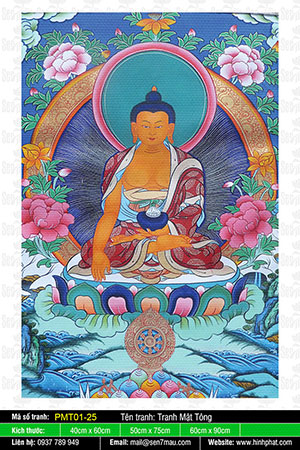 Phật Thích Ca - Tranh Phật Mật Tông Tây Tạng PMT01-25