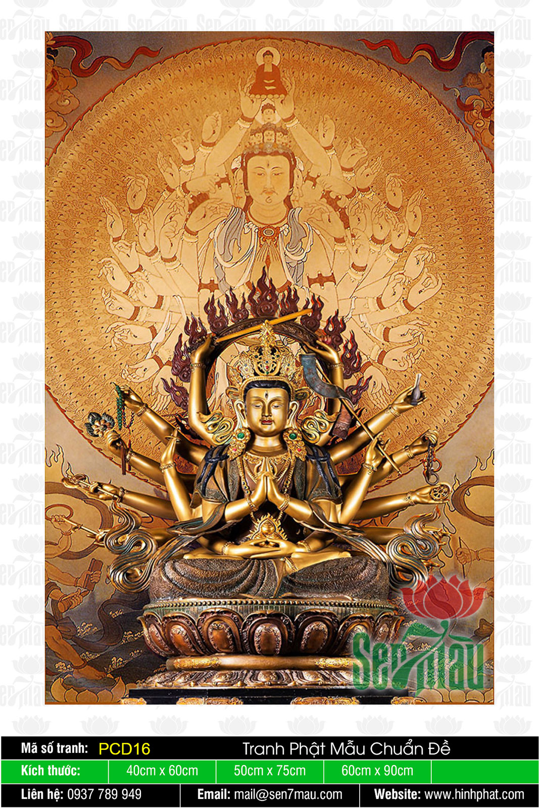 Hình Đức Chuẩn Đề Phật Mẫu PCD16
