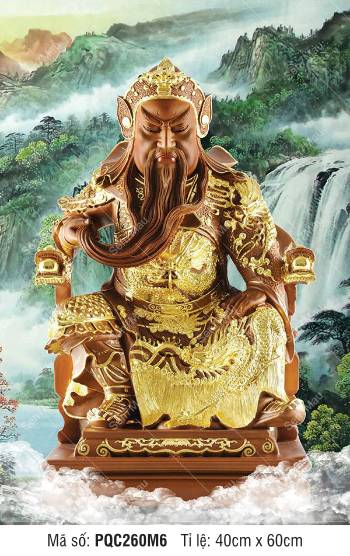 Già Lam Bồ Tát PQC260M6, Quan Công giáp vàng bên thác