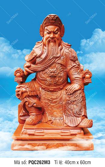 Hình Quan Công PQC262M3, Ngài Quan Thánh đế quân ngự tòa mây xanh