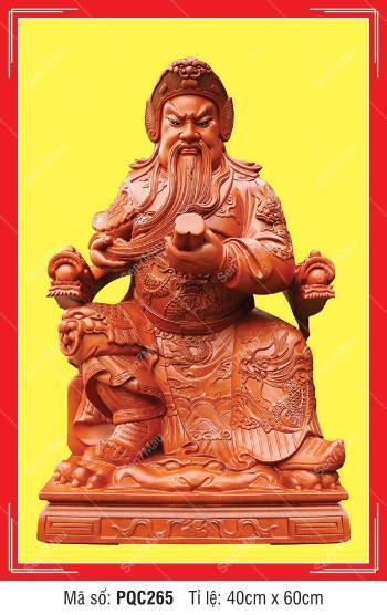 Hình Quan Công PQC265, tư thế ngồi đọc sách uy nghi
