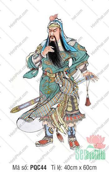 Hình Quan Công PQC44, Hình Quan Thánh Đứng Vuốt Râu Uy Nghiêm Hình Quan Công PQC44, Hình Quan Thánh Đứng Vuốt Râu Uy Nghiêm