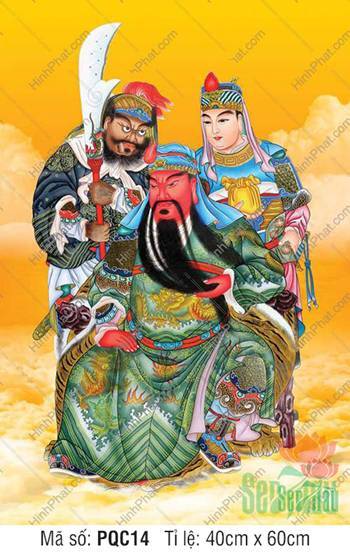 Tranh Quan Công (Quan Vân Trường) PQC14, Quan Thánh Đế Quân ngự ngai hổ Tranh Quan Công (Quan Vân Trường) PQC14, Quan Thánh Đế Quân ngự ngai hổ