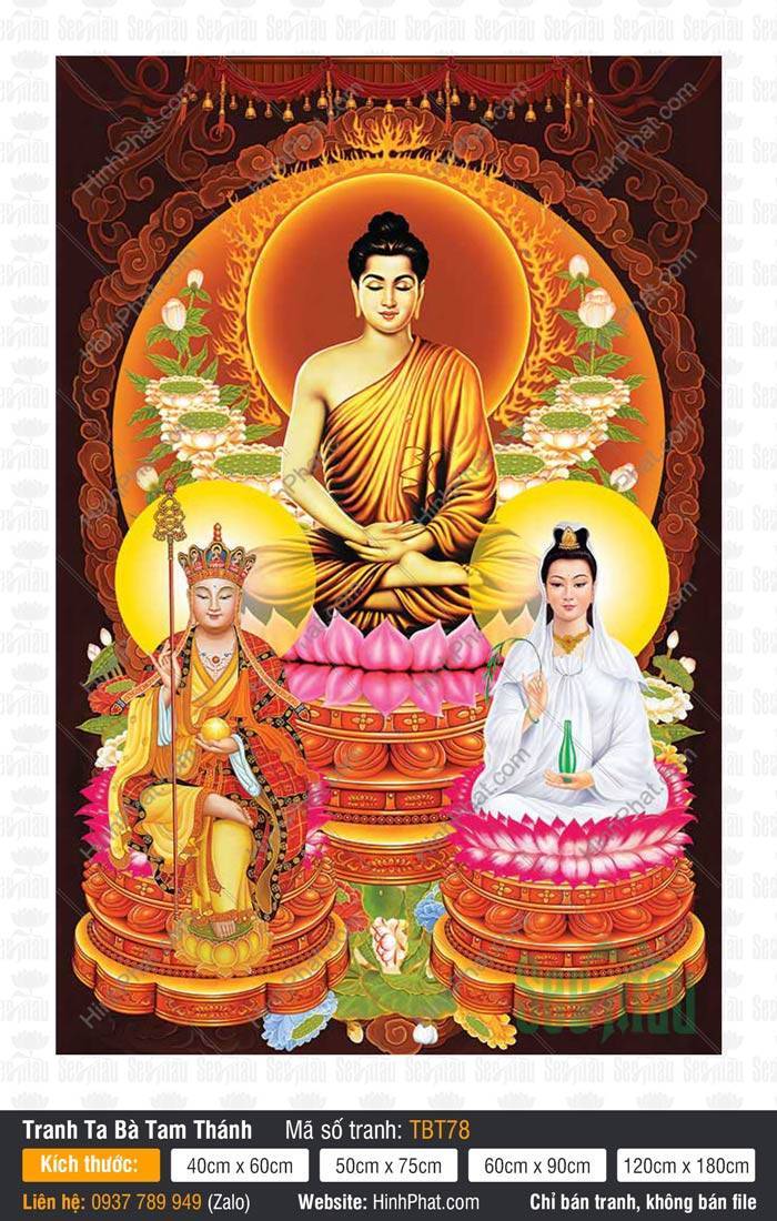 Ta Bà Tam Thánh, Sa Bà Tam Thánh TBT78 Ta Bà Tam Thánh Sa Bà Tam Thánh TBT78 Đức Thích Ca cùng hai vị Bồ Tát tọa thiền