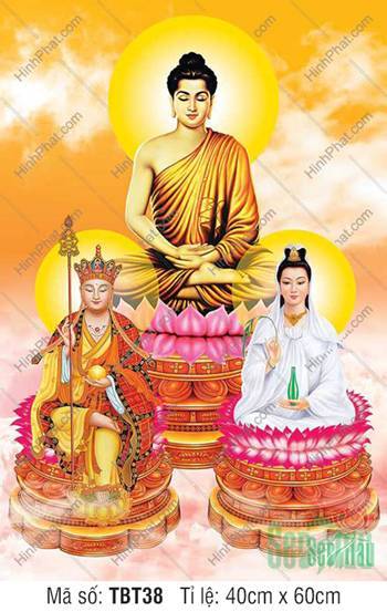 Hình Ta Bà Tam Thánh, Sa Bà Tam Thánh TBT38, Nền Vàng Ấm Áp