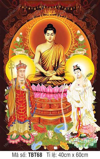 Hình Ta Bà Tam Thánh TBT68, bối cảnh nền nâu cổ điển Hình Ta Bà Tam Thánh TBT68, bối cảnh nền nâu cổ điển