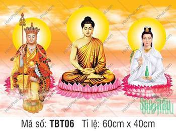 Hình Ta Bà Tam Thánh TBT06 Tỏa Ánh Hào Quang Thanh Tịnh