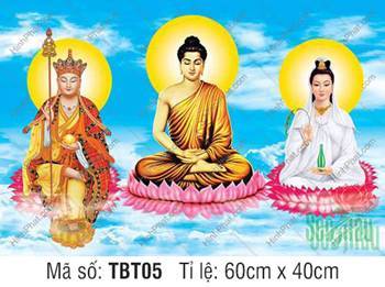 Sa Bà Tam Thánh, Phật Thích Ca Quan Âm Bồ Tát Địa Tạng Bồ Tát TBT05