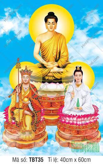 Sa Bà Tam Thánh TBT35, Bố Cục Tầng Bậc Trên Nền Trời Xanh
