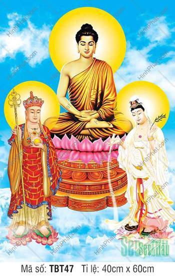 Sa Bà Tam Thánh TBT47, nét vẽ tinh tế đầy trang nghiêm Sa Bà Tam Thánh TBT47, nét vẽ tinh tế đầy trang nghiêm
