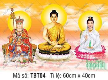Ta Bà Tam Thánh, Phật Thích Ca Quan Âm Bồ Tát Địa Tạng Bồ Tát TBT04