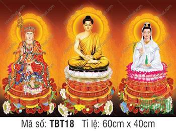 Ta Bà Tam Thánh, Sa Bà Tam Thánh TBT18, Ba Vị ngự nền vàng