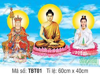 Ta Bà Tam Thánh TBT01, Ba Đức Phật Ngự Trên Đài Sen