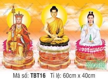 Ta Bà Tam Thánh TBT16, Ba Vị Đức Phật Ngự Tòa Sen Bệ Vàng