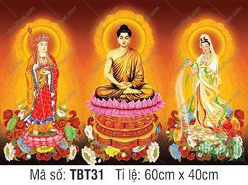 Ta Bà Tam Thánh TBT31, Đức Thích Ca Tọa Thiền Và Hai Bồ Tát Đứng