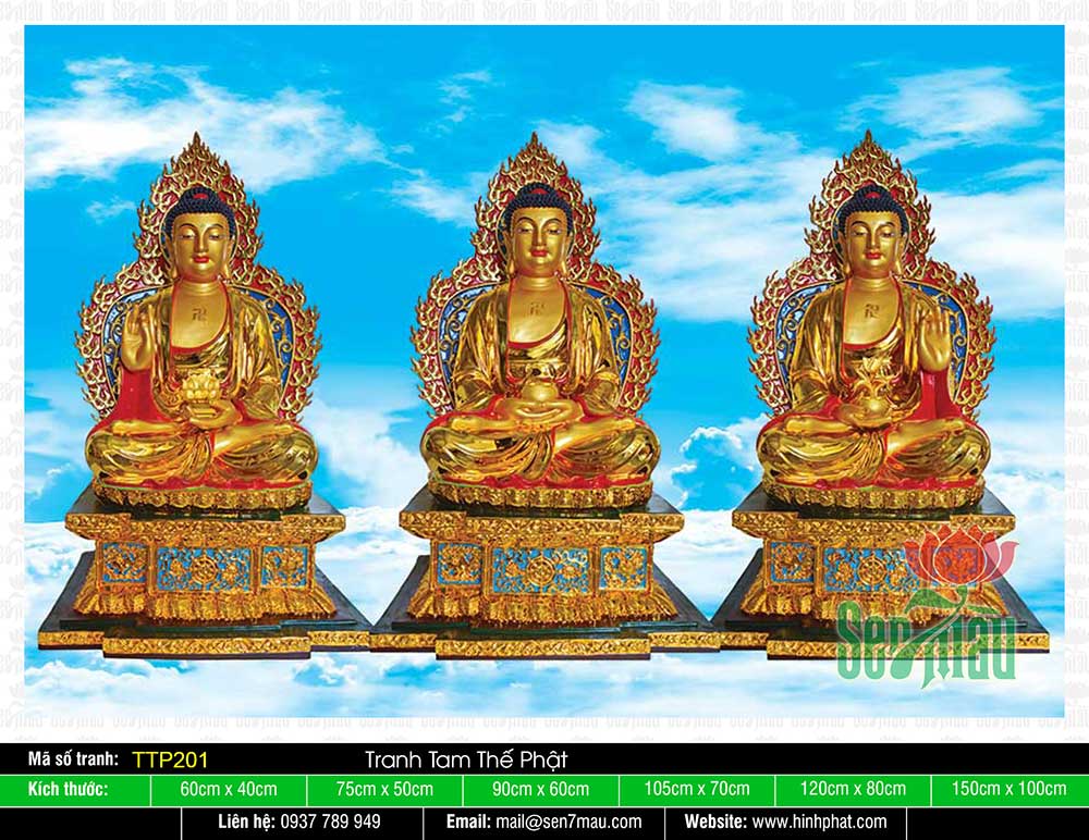 Hình Tam Thế Phật - Size Lớn TTP201