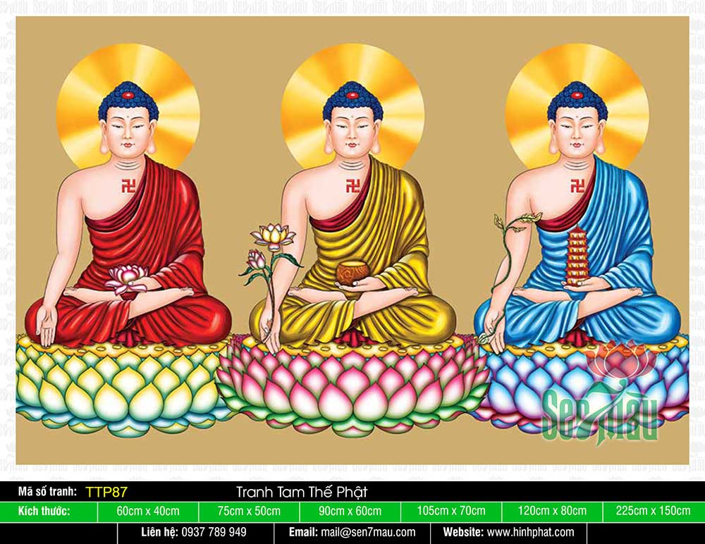 Hình Tam Thế Phật - Size Lớn TTP87