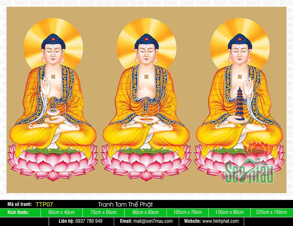 Hình Tam Thế Phật TTP07