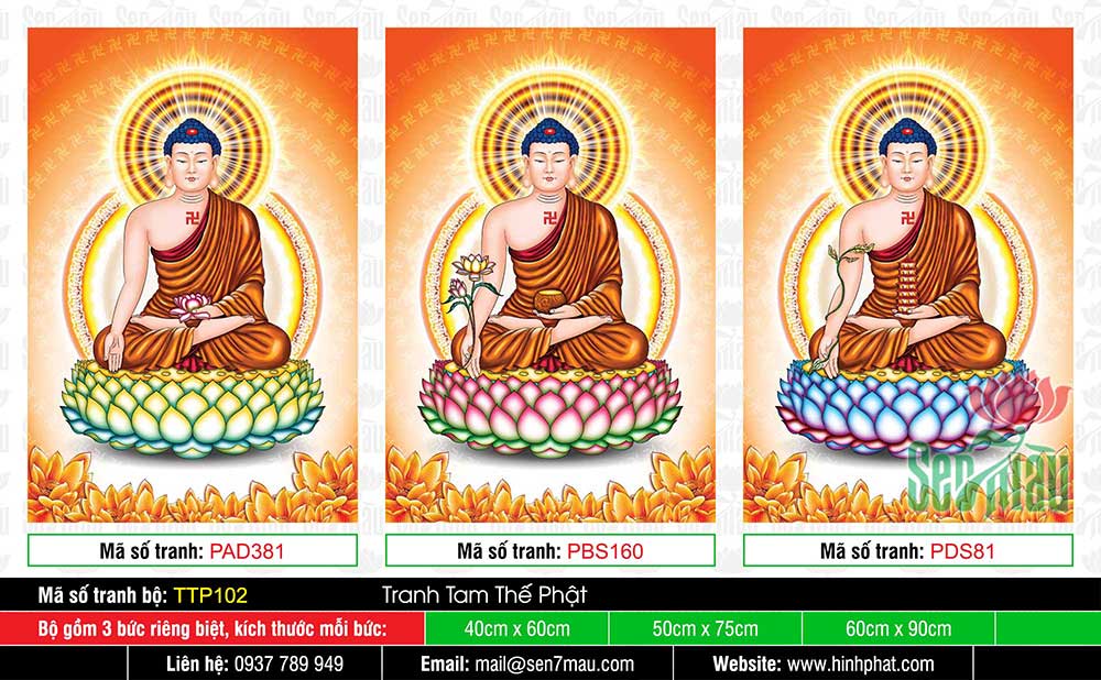 Hình Tam Thế Phật TTP102