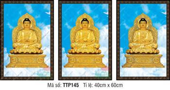 Hình Tam Thế Nhất Thiết Chư Phật TTP145, rực rỡ sắc vàng nền trời