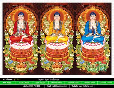 Hình Tam Thế Phật - Size Lớn TTP11
