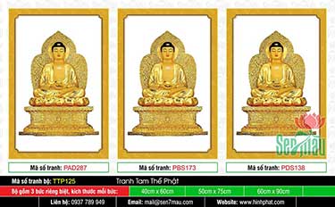 Hình Tam Thế Phật - Size Lớn TTP125