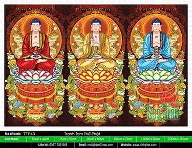 Hình Tam Thế Phật - Size Lớn TTP49