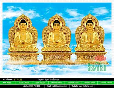 Hình Tam Thế Phật đẹp TTP122