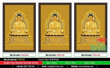 Hình Tam Thế Phật đẹp TTP141
