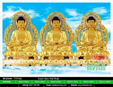 Hình Tam Thế Phật đẹp TTP160