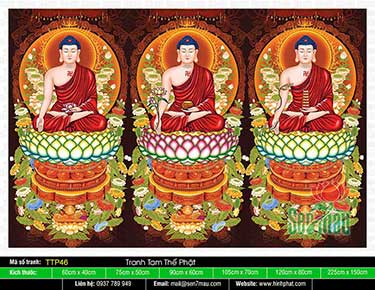 Hình Tam Thế Phật đẹp TTP46