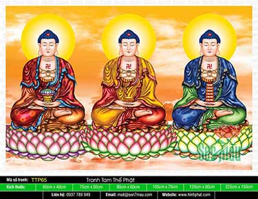 Hình Tam Thế Phật đẹp TTP65