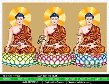 Hình Tam Thế Phật đẹp TTP84