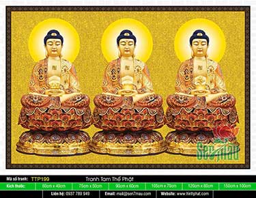 Hình Tam Thế Phật đẹp nhất TTP199