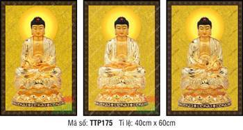 Tam Thế Chư Phật TTP175, nét vàng thanh tịnh hào quang tròn