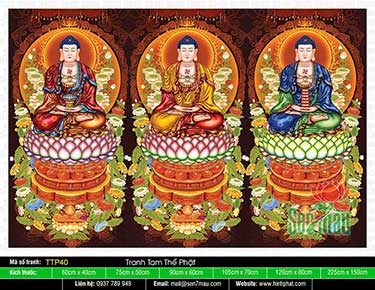 Tam Thế Phật đẹp TTP40